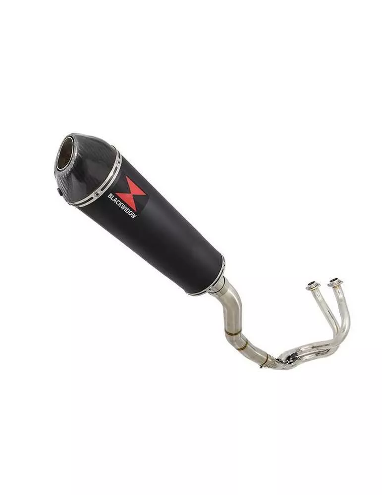 Kawasaki ER-6N ER-6F ER650 2005-2011 Passage Haut Decata Ligne complète + Silencieux Ovale Noir En Inox + Carbone