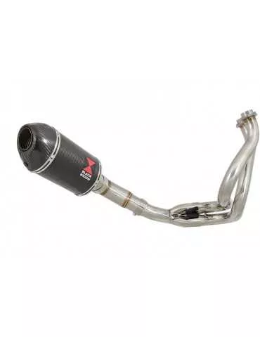 Kawasaki ER-6N ER-6F ER650 2005-2011 Passage Bas Decata Ligne complète + Silencieux Ovale Carbone + Carbone 200mm