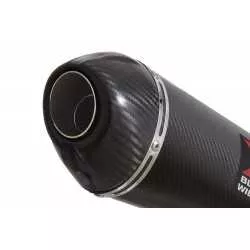 Kawasaki ER-6N ER-6F ER650 2005-2011 Passage Bas Decata Ligne complète + Silencieux Ovale Carbone + Carbone 200mm