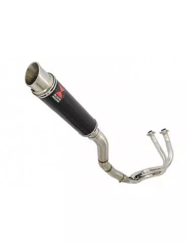 Kawasaki ER-6N ER-6F ER650 2005-2011 Passage Haut Decata Ligne complète + Silencieux Rond GP Style Noir En Inox 350mm