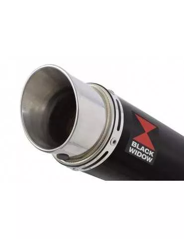 Kawasaki ER-6N ER-6F ER650 2005-2011 Passage Haut Decata Ligne complète + Silencieux Rond GP Style Noir En Inox 350mm