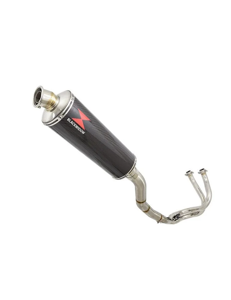 Kawasaki ER-6N ER-6F ER650 2005-2011 Passage Haut Decata Ligne complète + Silencieux Ovale En Carbone 400mm