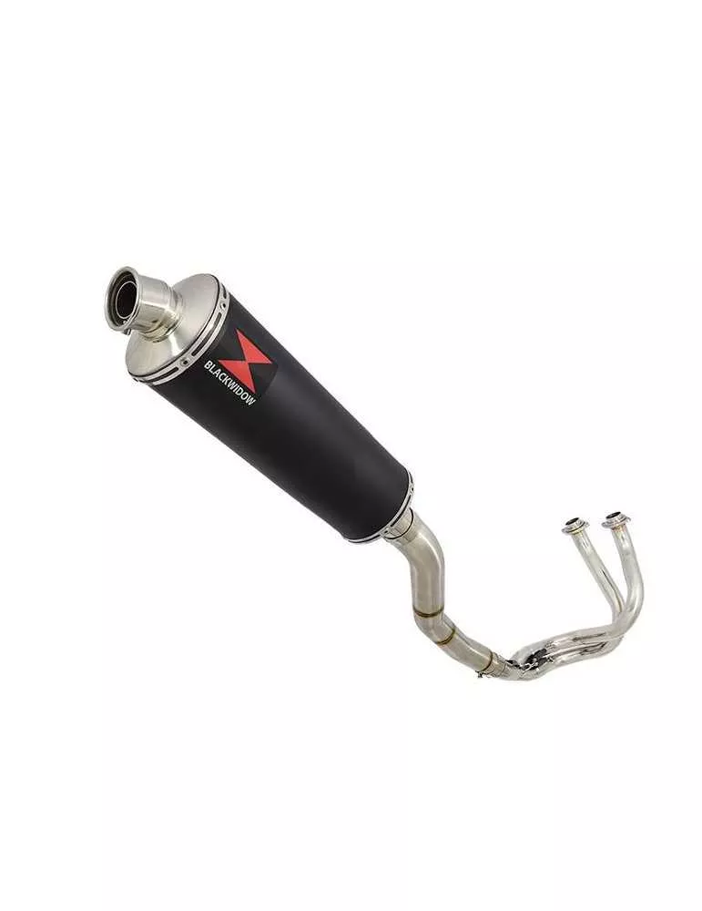 Kawasaki ER-6N ER-6F ER650 2005-2011 Passage Haut Decata Ligne complète + Silencieux Ovale Noir En Inox 400mm
