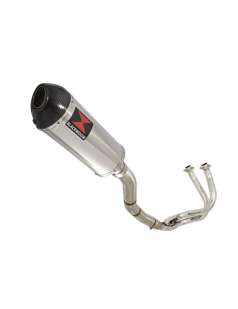 Kawasaki ER-6N ER-6F ER650 2005-2011 Passage Haut Decata Ligne complète + Silencieux Ovale En Inox + Carbone 300mm