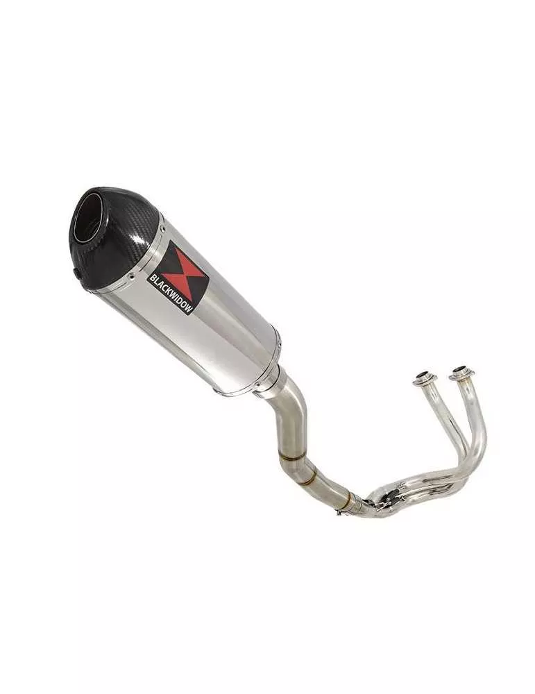 Kawasaki ER-6N ER-6F ER650 2005-2011 Passage Haut Decata Ligne complète + Silencieux Ovale En Inox + Carbone 300mm