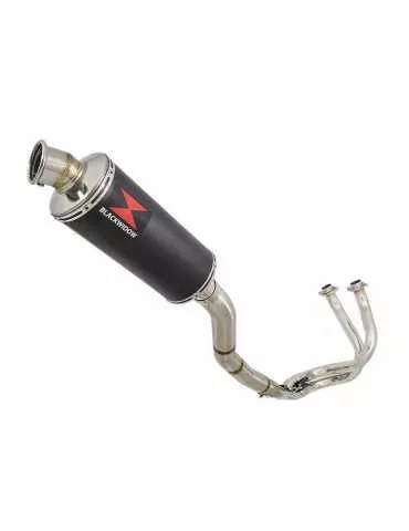 Kawasaki ER-6N ER-6F ER650 2005-2011 Passage Haut Decata Ligne complète + Silencieux Rond Noir En Inox 300mm