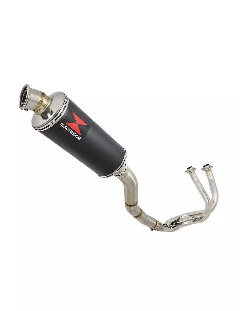 Kawasaki ER-6N ER-6F ER650 2005-2011 Passage Haut Decata Ligne complète + Silencieux Rond Noir En Inox 300mm