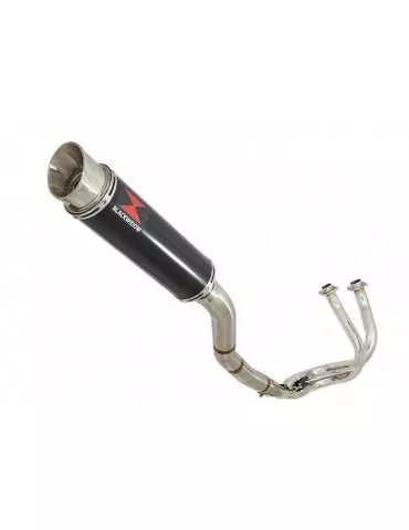 Kawasaki ER-6N ER-6F ER650 2005-2011 Passage Haut Decata Ligne complète + Silencieux Rond GP Style Noir En Inox 360mm