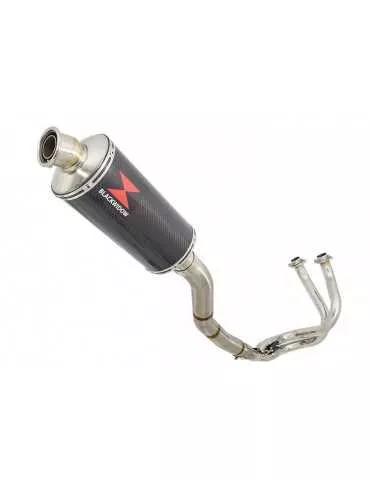 Kawasaki ER-6N ER-6F ER650 2005-2011 Passage Haut Decata Ligne complète + Silencieux Ovale En Carbone 300mm