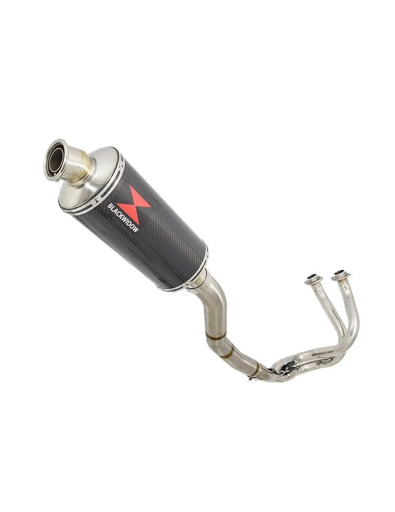 Kawasaki ER-6N ER-6F ER650 2005-2011 Passage Haut Decata Ligne complète + Silencieux Ovale En Carbone 300mm