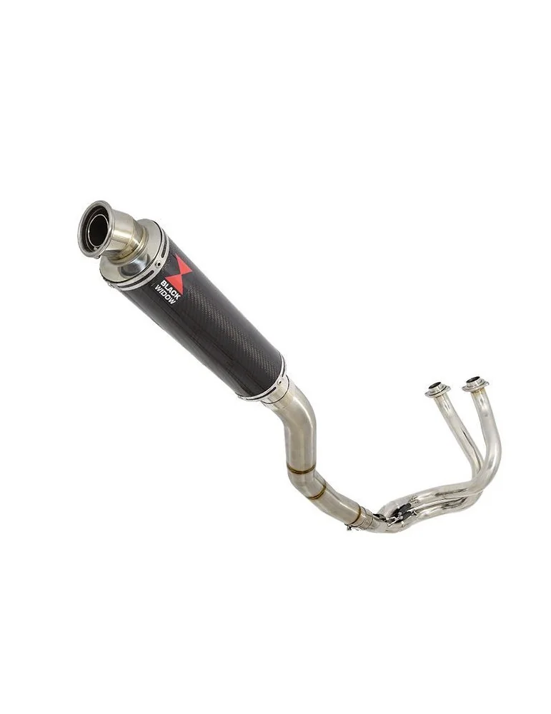 Kawasaki ER-6N ER-6F ER650 2005-2011 Passage Haut Decata Ligne complète + Silencieux Rond En Carbone 350mm