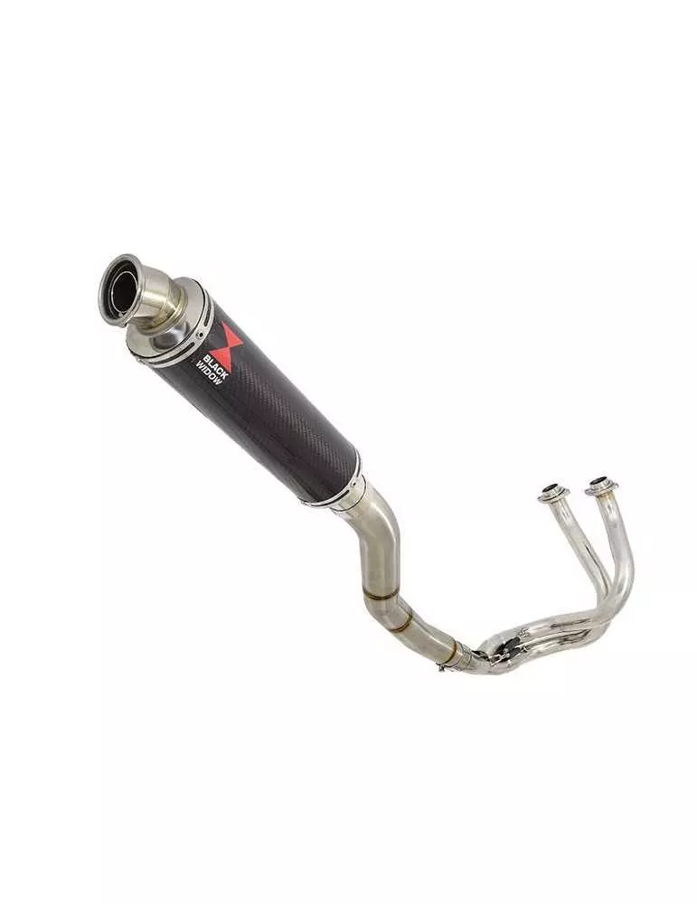 Kawasaki ER-6N ER-6F ER650 2005-2011 Passage Haut Decata Ligne complète + Silencieux Rond En Carbone 350mm