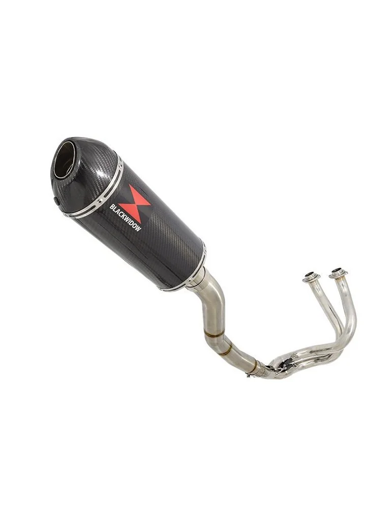 Kawasaki ER-6N ER-6F ER650 2005-2011 Passage Haut Decata Ligne complète + Silencieux Ovale Carbone +  Carbone 300mm