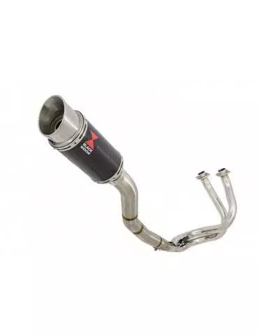 Kawasaki ER-6N ER-6F ER650 2005-2011 Passage Haut Decata Ligne complète + Silencieux Rond En Carbone 200mm