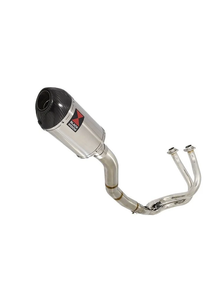 Kawasaki ER-6N ER-6F ER650 2005-2011 Passage Haut Decata Ligne complète + Silencieux Ovale En Inox +  Carbone 200mm