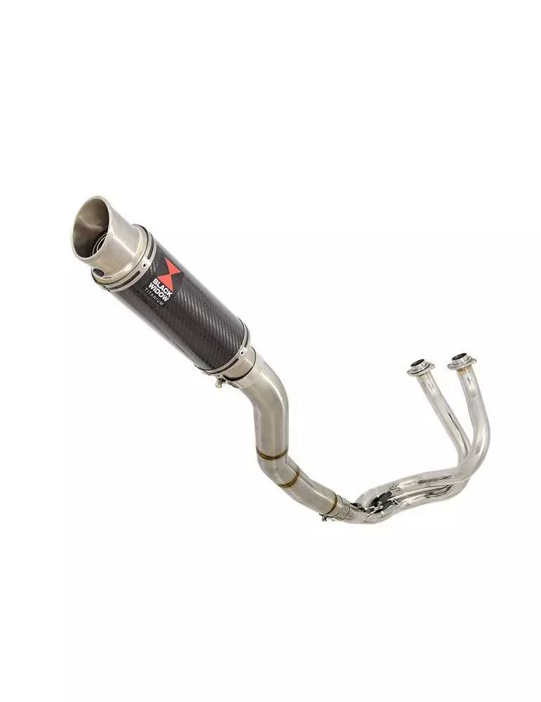Kawasaki ER-6N ER-6F ER650 2005-2011 Passage Haut Decata Ligne complète + Silencieux GP Rond Carbone 230mm