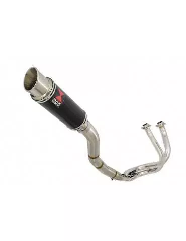 Kawasaki ER-6N ER-6F ER650 2005-2011 Passage Haut Decata Ligne complète + Silencieux Rond GP Style Noir En Inox 230mm