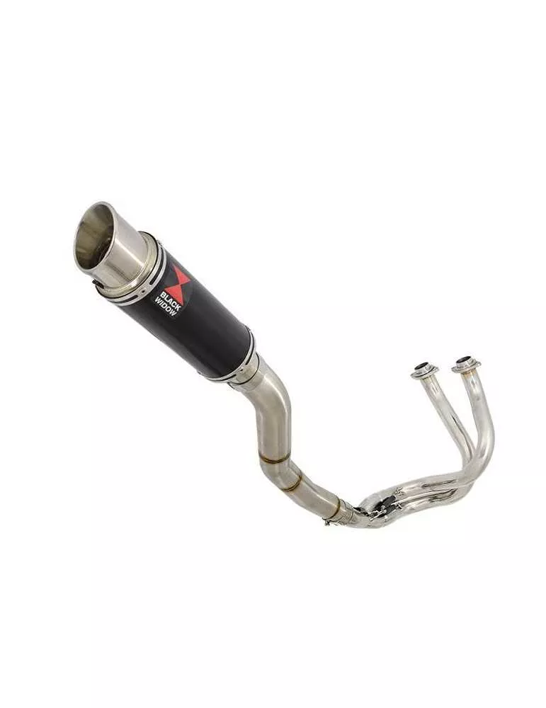Kawasaki ER-6N ER-6F ER650 2005-2011 Passage Haut Decata Ligne complète + Silencieux Rond GP Style Noir En Inox 230mm