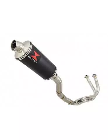 Kawasaki ER-6N ER-6F ER650 2005-2011 Passage Haut Decata Ligne complète + Silencieux Ovale Noir En Inox 300mm