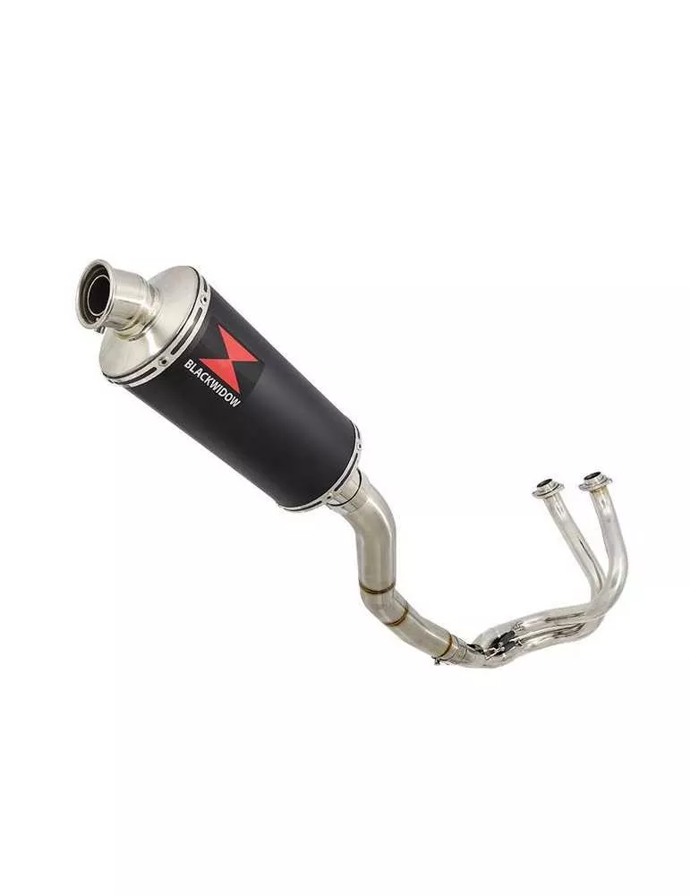 Kawasaki ER-6N ER-6F ER650 2005-2011 Passage Haut Decata Ligne complète + Silencieux Ovale Noir En Inox 300mm