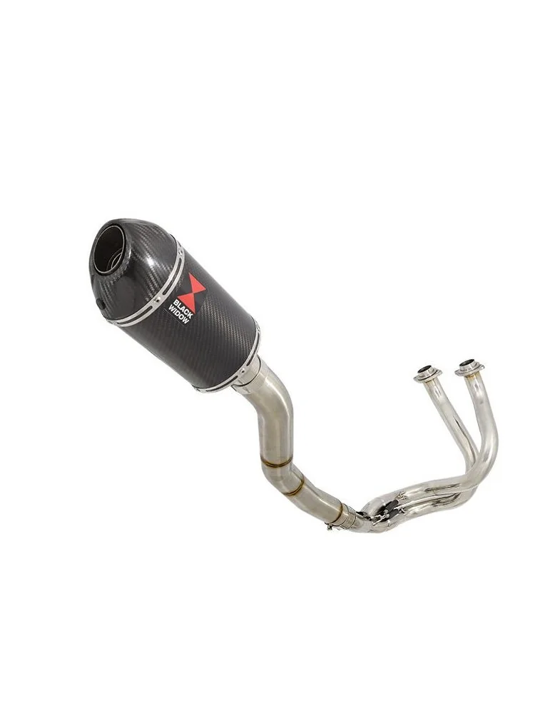 Kawasaki ER-6N ER-6F ER650 2005-2011 Passage Haut Decata Ligne complète + Silencieux Ovale en Carbone + Carbone 200mm