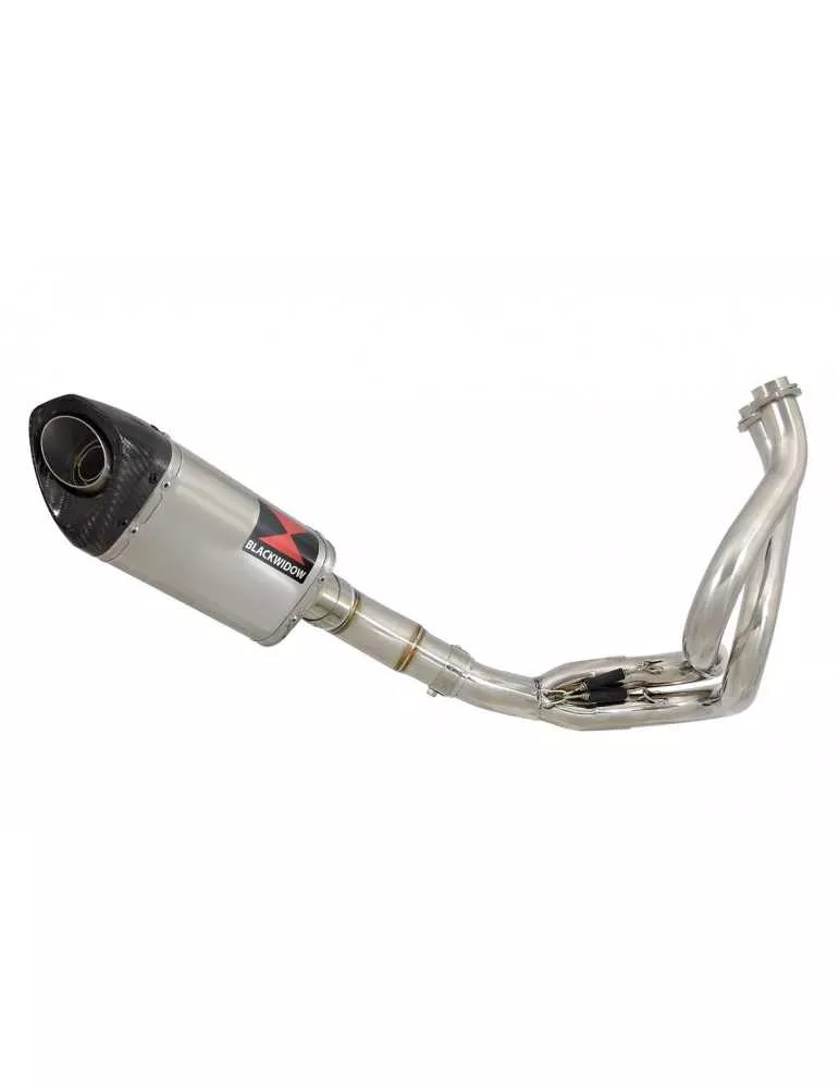 Kawasaki ER-6N ER-6F ER650E 2012-2017 Decata Ligne complète + Silencieux Tri Ovale en Inox + Carbone 250mm