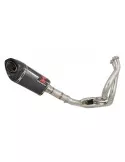 Kawasaki ER-6N ER-6F ER650E 2012-2017 Decata Ligne complète + Silencieux Tri Ovale en Carbone + Carbone 250mm
