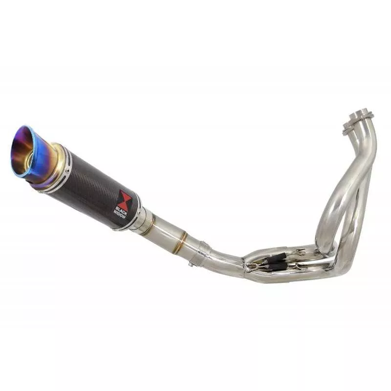 Kawasaki ER-6N ER-6F ER650E 2012-2017 Decata Ligne complète + Silencieux Rond GP Style en Carbone + Canule Anodisé 230mm