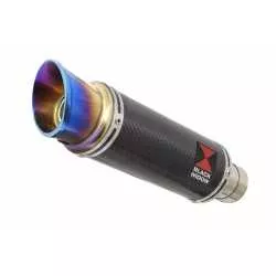 Kawasaki ER-6N ER-6F ER650E 2012-2017 Decata Ligne complète + Silencieux Rond GP Style en Carbone + Canule Anodisé 230mm