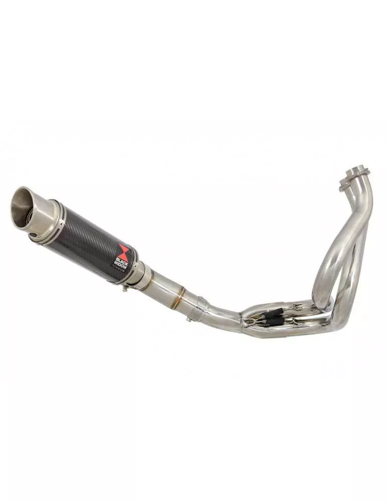 Kawasaki ER-6N ER-6F ER650E 2012-2017 Decata Ligne complète + Silencieux Rond GP Style en Carbone + Canule en Titane 230mm