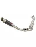 Kawasaki ER-6N ER-6F ER650E 2012-2017 Decata Ligne complète + Silencieux Rond GP Style en Carbone + Canule en Titane 230mm