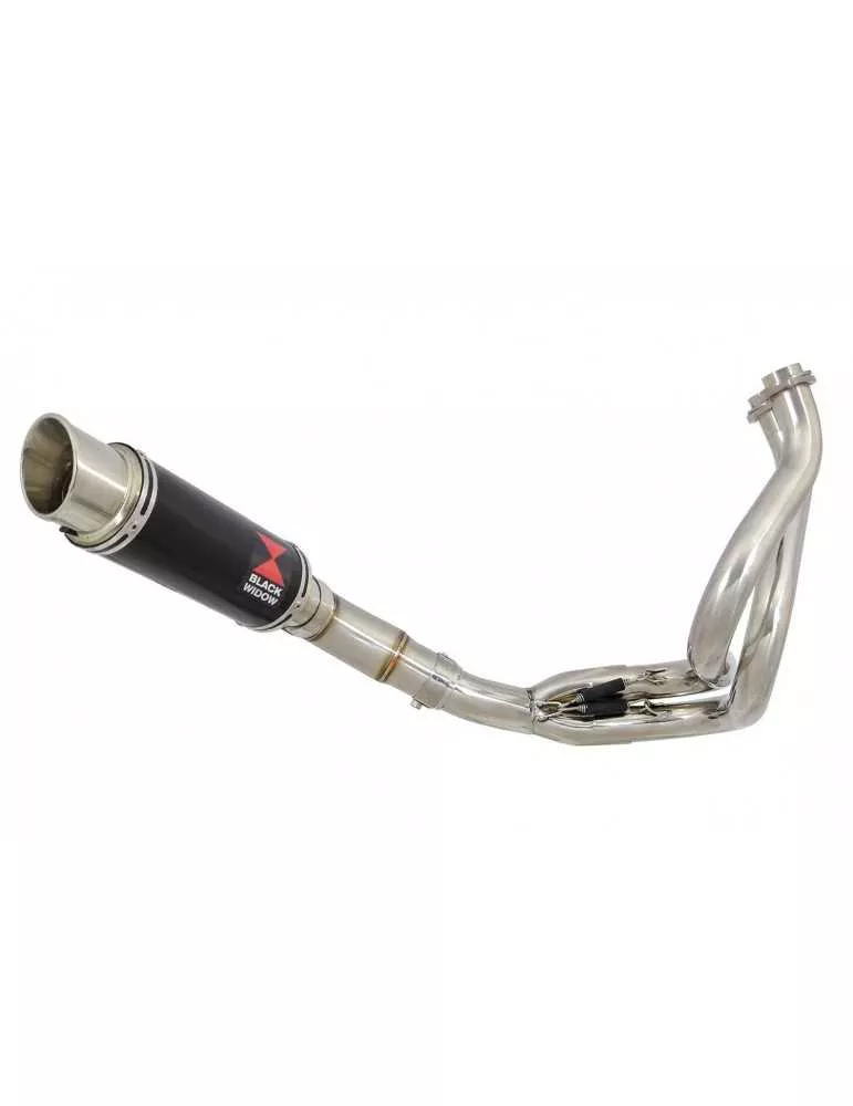 Kawasaki ER-6N ER-6F ER650E 2012-2017 Decata Ligne complète + Silencieux Rond GP Style Noir En Inox 230mm