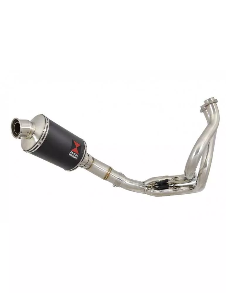 Kawasaki ER-6N ER-6F ER650E 2012-2017 Decata Ligne complète + Silencieux Ovale Noir En Inox 230mm