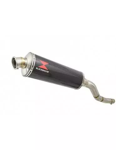 Kawasaki ER-6N ER-6F ER650 2005-2011 Passage Haut Tube de raccord et Silencieux Ovale En Carbone 400mm