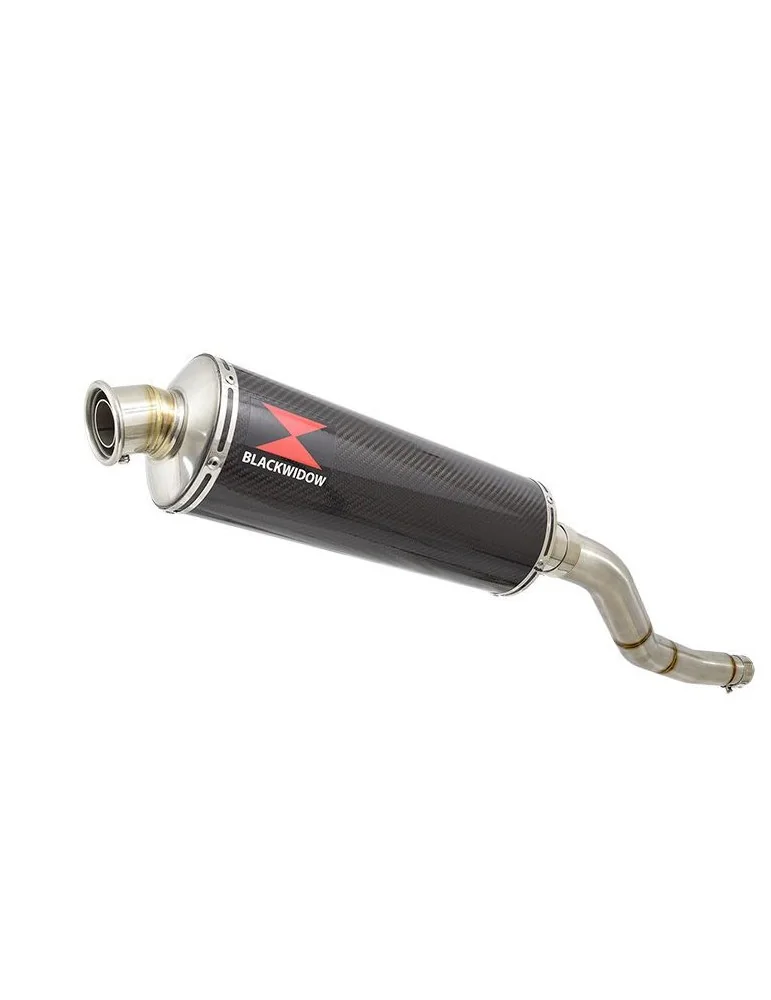 Kawasaki ER-6N ER-6F ER650 2005-2011 Passage Haut Tube de raccord et Silencieux Ovale En Carbone 400mm