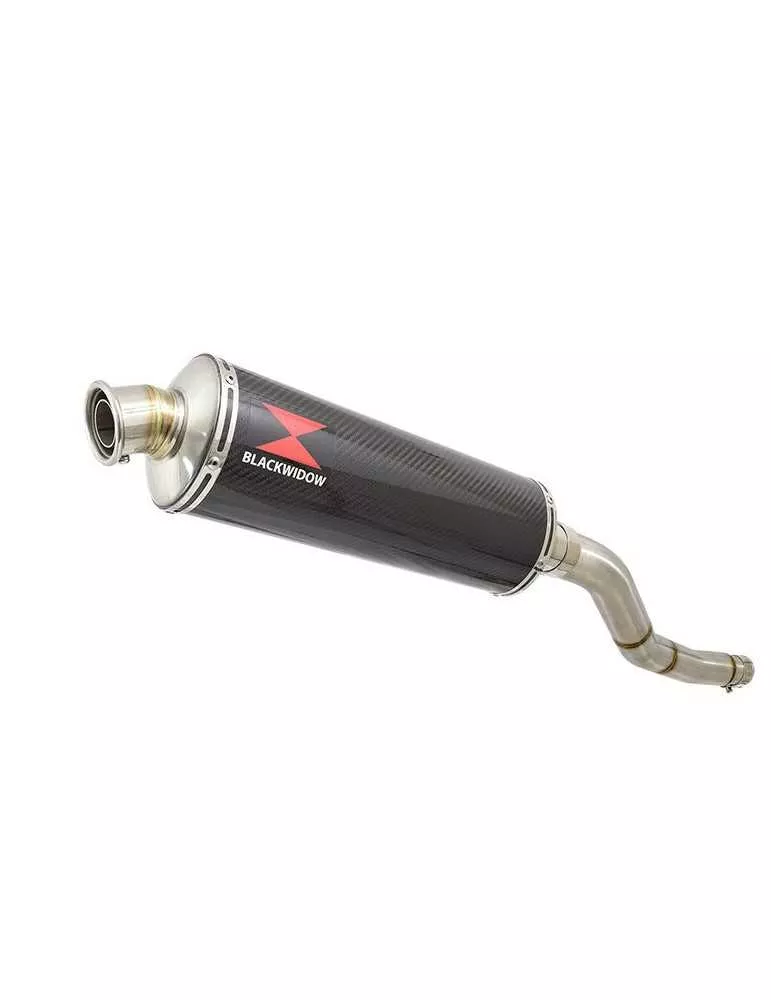 Kawasaki ER-6N ER-6F ER650 2005-2011 Passage Haut Tube de raccord et Silencieux Ovale En Carbone 400mm
