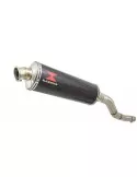 Kawasaki ER-6N ER-6F ER650 2005-2011 Passage Haut Tube de raccord et Silencieux Ovale En Carbone 400mm