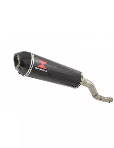 Kawasaki ER-6N ER-6F ER650 2005-2011 Passage Haut Tube de raccord et Silencieux Ovale En Carbone + Carbone 400mm