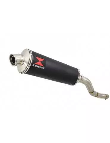 Kawasaki ER-6N ER-6F ER650 2005-2011 Passage Haut Tube de raccord et Silencieux Ovale Noir En Inox 400mm