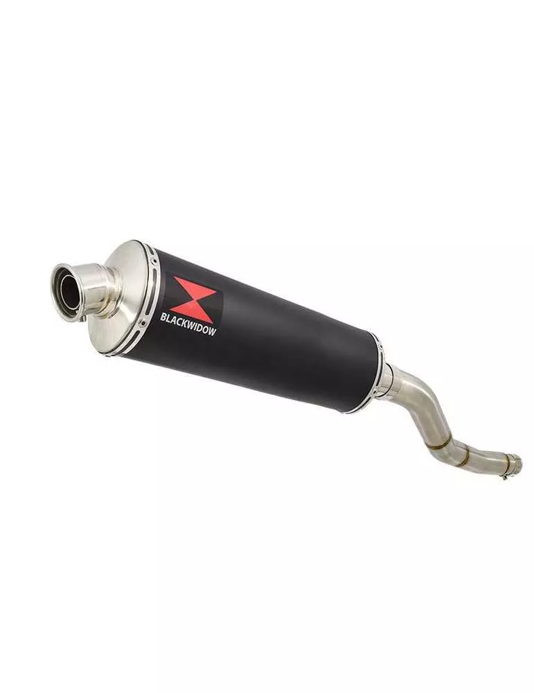 Kawasaki ER-6N ER-6F ER650 2005-2011 Passage Haut Tube de raccord et Silencieux Ovale Noir En Inox 400mm