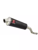 Kawasaki ER-6N ER-6F ER650 2005-2011 Passage Haut Tube de raccord et Silencieux Ovale Noir En Inox 400mm
