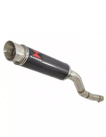 Kawasaki ER-6N ER-6F ER650 2005-2011 Passage Haut Tube de raccord et Silencieux GP Style Rond En Carbone 360mm