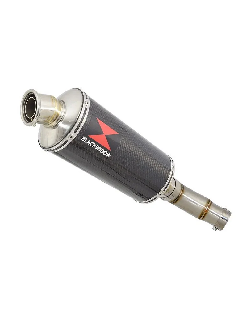 Kawasaki ER-6N ER-6F ER6502005-2011 Passage Bas Tube de raccord et Silencieux Ovale En Carbone 300mm