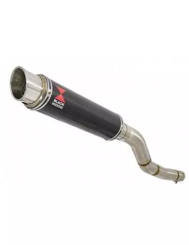 Kawasaki ER-6N ER-6F ER650 2005-2011 Passage Haut Tube de raccord et Silencieux GP Style Rond En Carbone 350mm