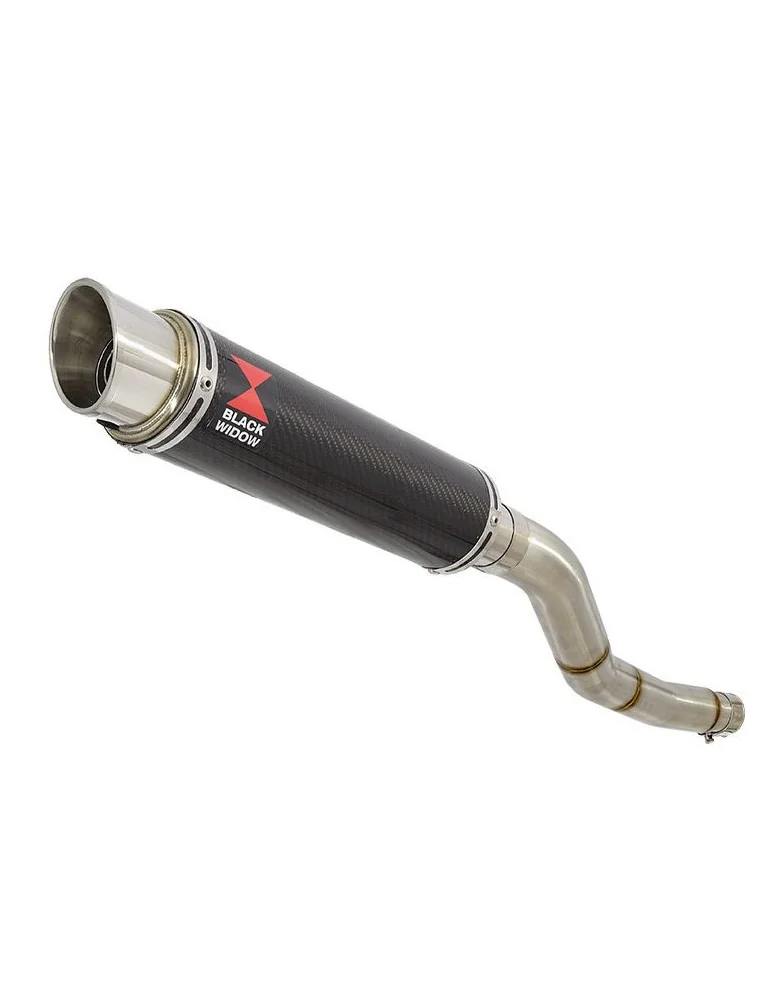 Kawasaki ER-6N ER-6F ER650 2005-2011 Passage Haut Tube de raccord et Silencieux GP Style Rond En Carbone 350mm