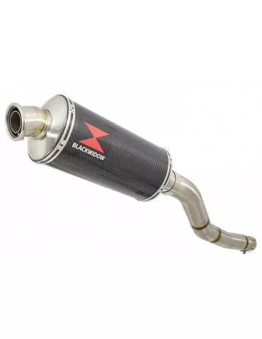 Kawasaki ER-6N ER-6F ER650 2005-2011 Passage Haut Tube de raccord et Silencieux Ovale En Carbone 300mm