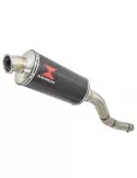 Kawasaki ER-6N ER-6F ER650 2005-2011 Passage Haut Tube de raccord et Silencieux Ovale En Carbone 300mm