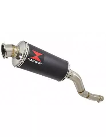 Kawasaki ER-6N ER-6F ER650 2005-2011 Passage Haut Tube de raccord et Silencieux Rond Noir En Inox 300mm