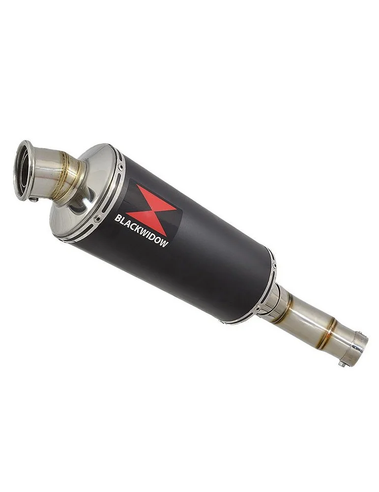 Kawasaki ER-6N ER-6F ER650 2005-2011 Passage Bas Tube de raccord et Silencieux Rond Noir En Inox 300mm