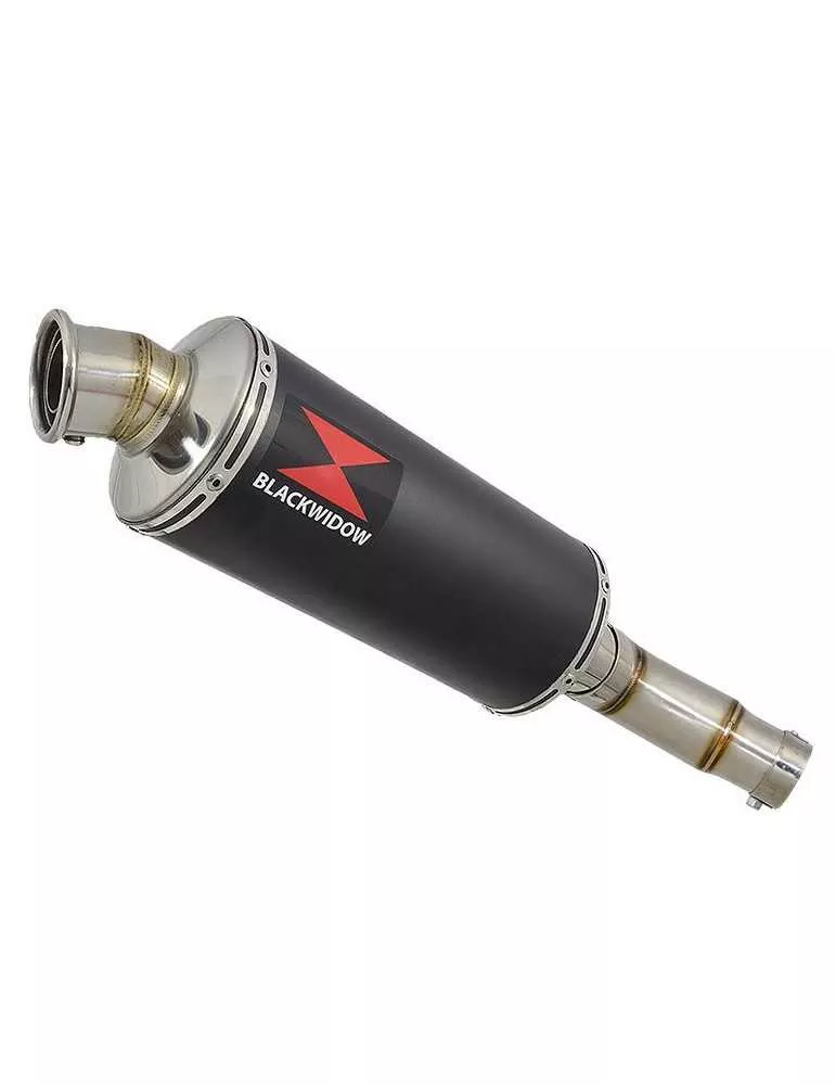 Kawasaki ER-6N ER-6F ER650 2005-2011 Passage Bas Tube de raccord et Silencieux Rond Noir En Inox 300mm
